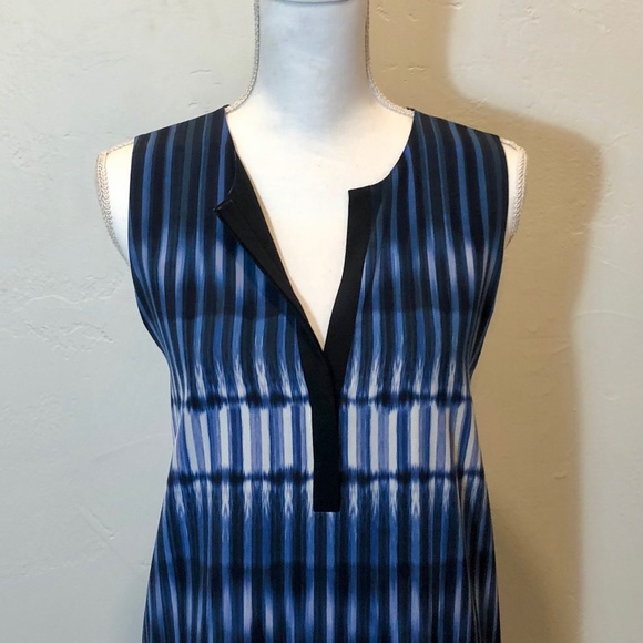 Vince Blue Tie Dye/Stripe Printed Dress Size 12 - Picture 5 of 7
